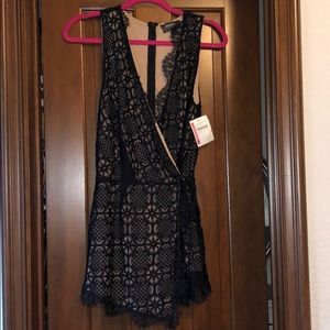 4Sienna black lace romper